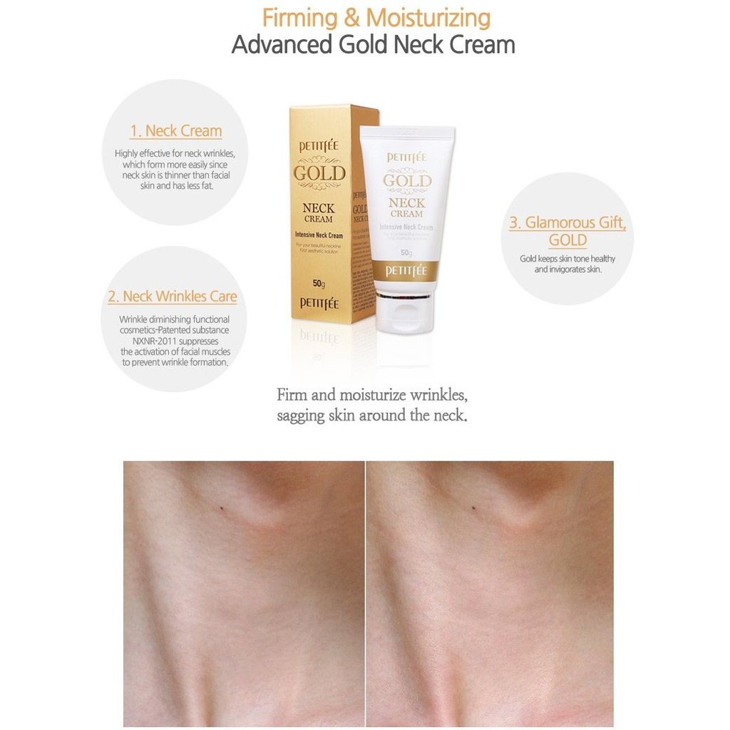 PETITFEE GOLD NECK CREAM 50g Korean Beauty Womens Cosmetics Skin Care Face Facial