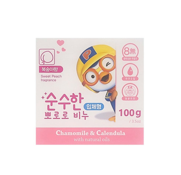 Pororo Pure Soap Chamomile&Calendula Peach Flavor 100g Kids Bodycare