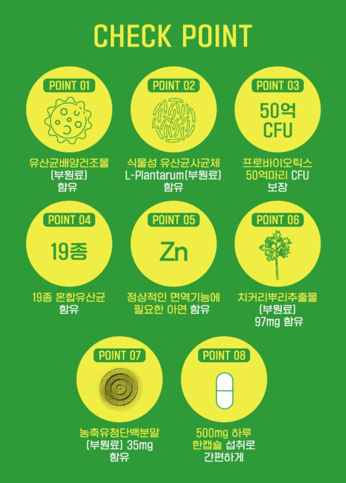 Kyung Hee REAL Microbiome Postbiotics 30 Capsules Sensitive Gut Health Supplements Zinc Immunity