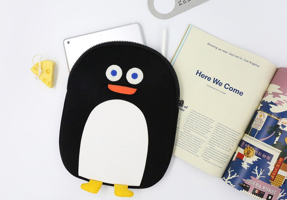 Penguin 11" Ipad Laptop Pouch Sleeves Case Protective Covers Purses Bags