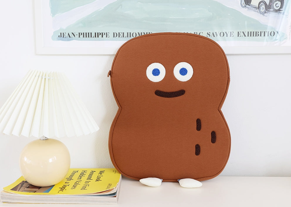 Brown Peanut Character 13" Inch Laptop Pouch Sleeves Protective Covers