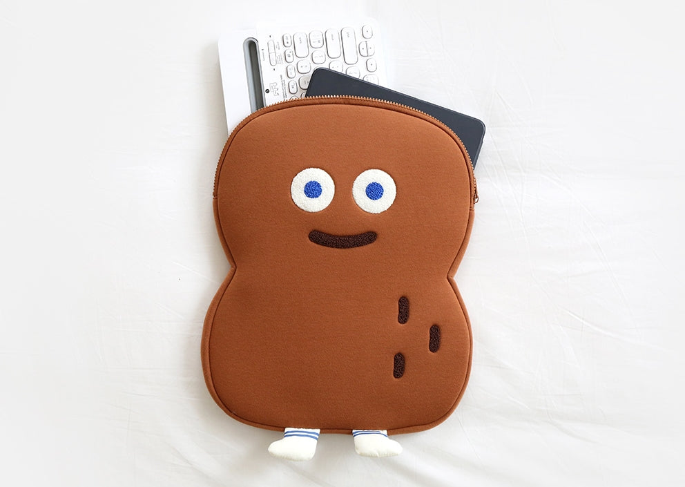 Brown Peanut Character 13" Inch Laptop Pouch Sleeves Protective Covers