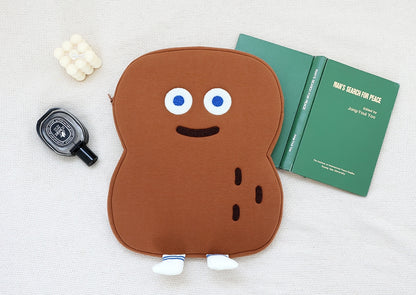 Brown Peanut Character 13" Inch Laptop Pouch Sleeves Protective Covers
