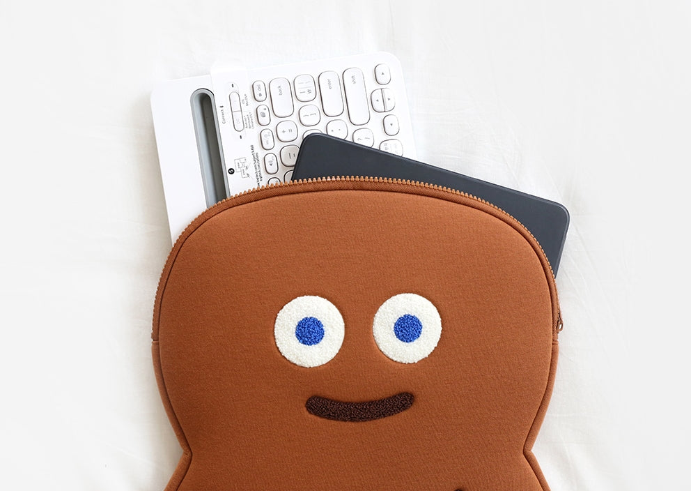 Brown Peanut Character 13" Inch Laptop Pouch Sleeves Protective Covers