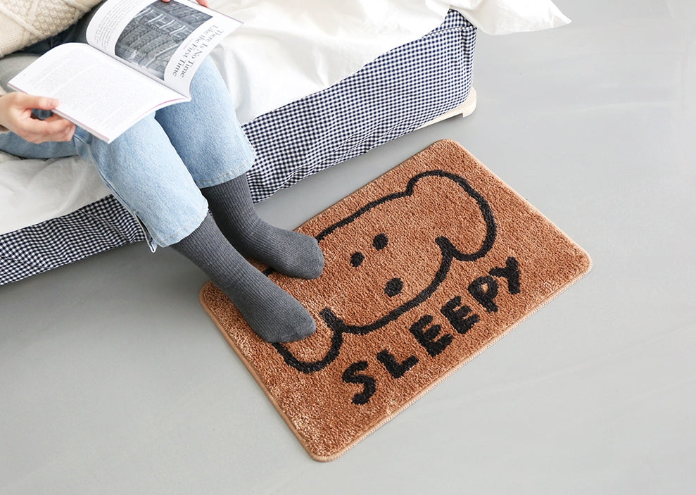 Sleepy Doggy Bathroom Floor Foot Rugs Mats Non Slip Indoor Home Pads