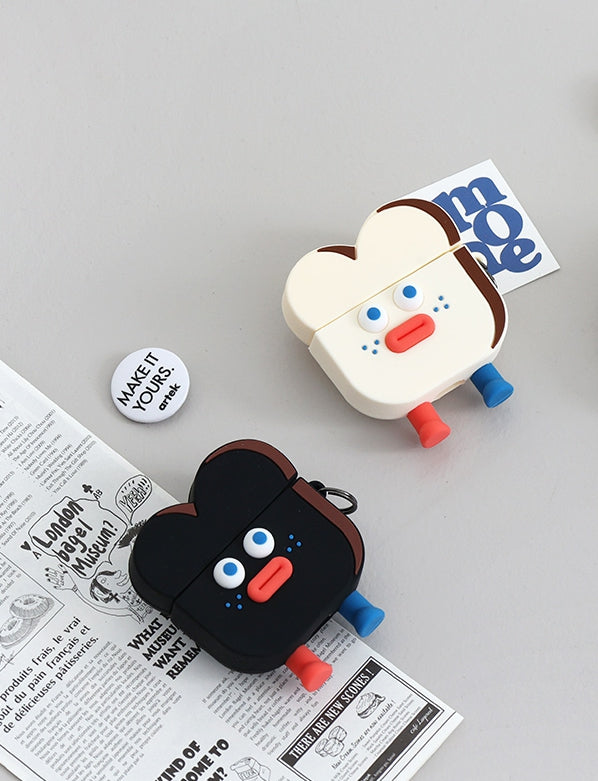 Cute Toast Duck Ghost Characters Airpod3 Cases Headset Headphone Accessories Silicone Accessory Protect Apple Charger