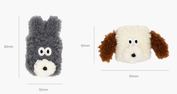 Bunny Puppy Shearling Fur Cute Griptoks Pom Cellphone Holders Stands Smart Accessories Gifts