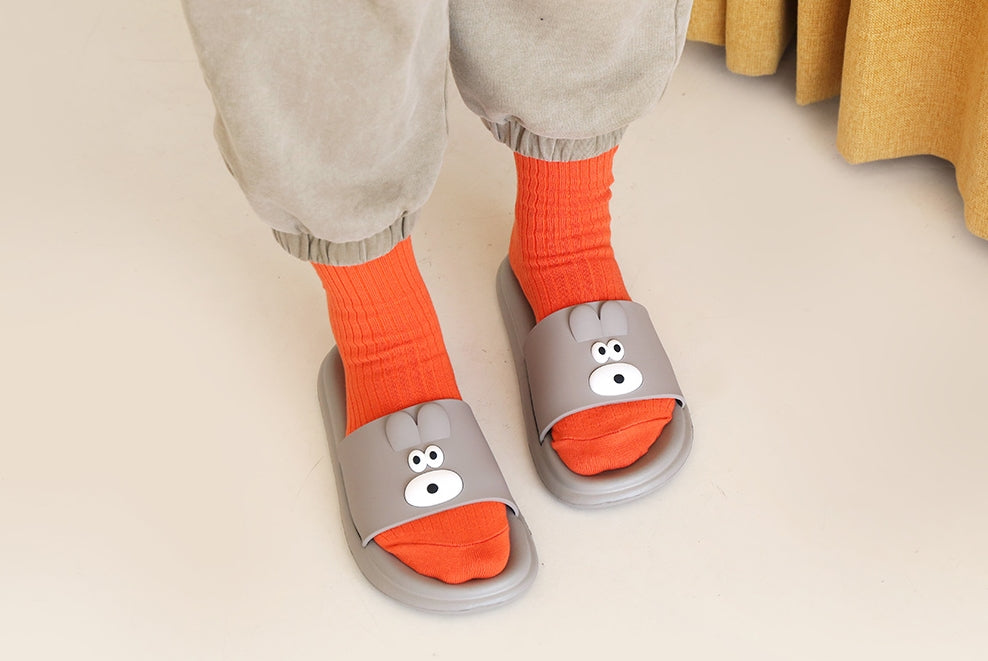 Cute Bunny Puppy Womens Sandals Comfy Slippers Shoes Office School