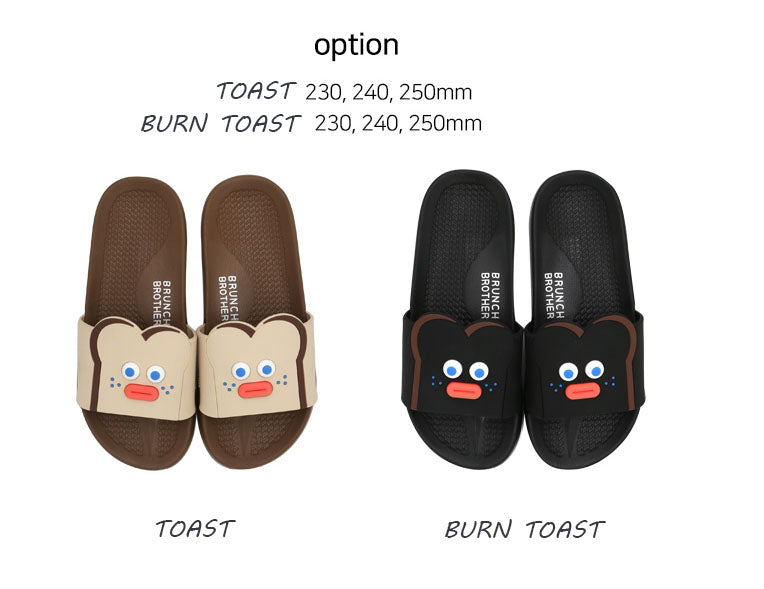 Brunch Brother Cute Toast Womens Sandals Slippers Shoes Office School