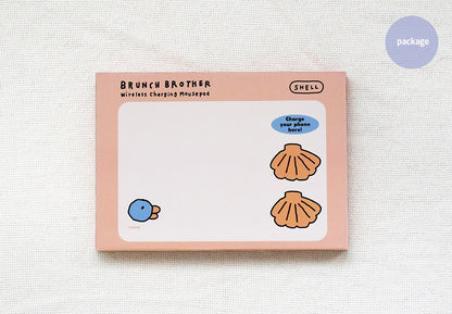 Graphic Wireless Charging Mouse Pads Faux Leather Non-Slip Office Gift