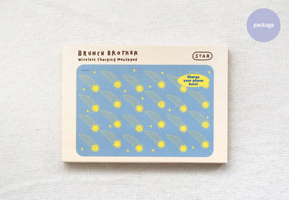 Graphic Wireless Charging Mouse Pads Faux Leather Non-Slip Office Gift