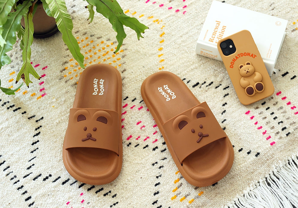 Cute Bears Cats Characters Comfy Slippers Womens Sandals Shoes Office School Home Bath Cushions EVA Bottom Outdoor Indoor Non-slip