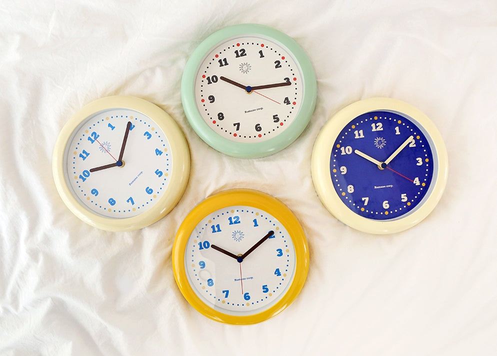 Creamy Circle Round Cute Wall Clocks Home Decor Silent Nonticking Gift