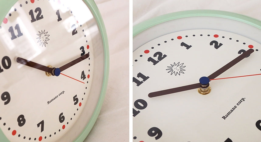 Creamy Circle Round Cute Wall Clocks Home Decor Silent Nonticking Gift