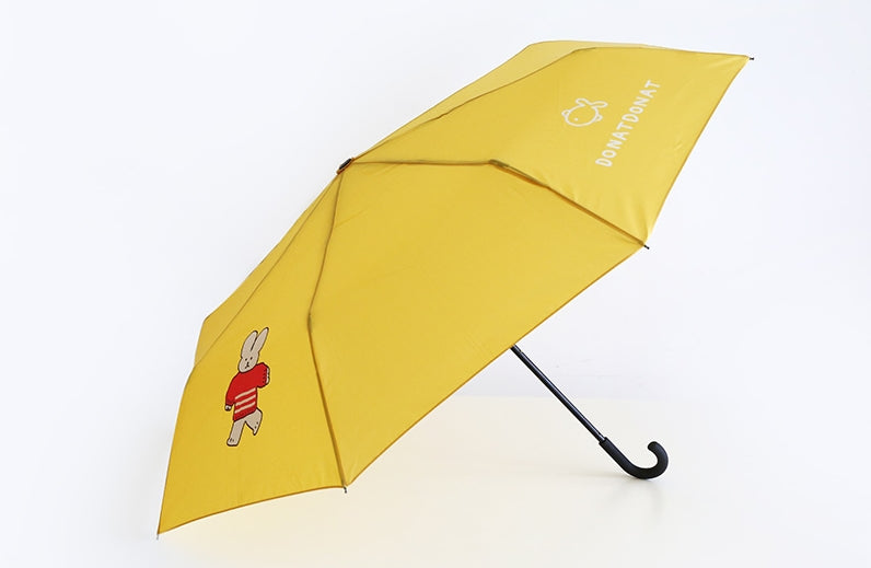 Yellow Bunny Rabbit 3 Folding Manual Umbrellas Windproof Waterproof