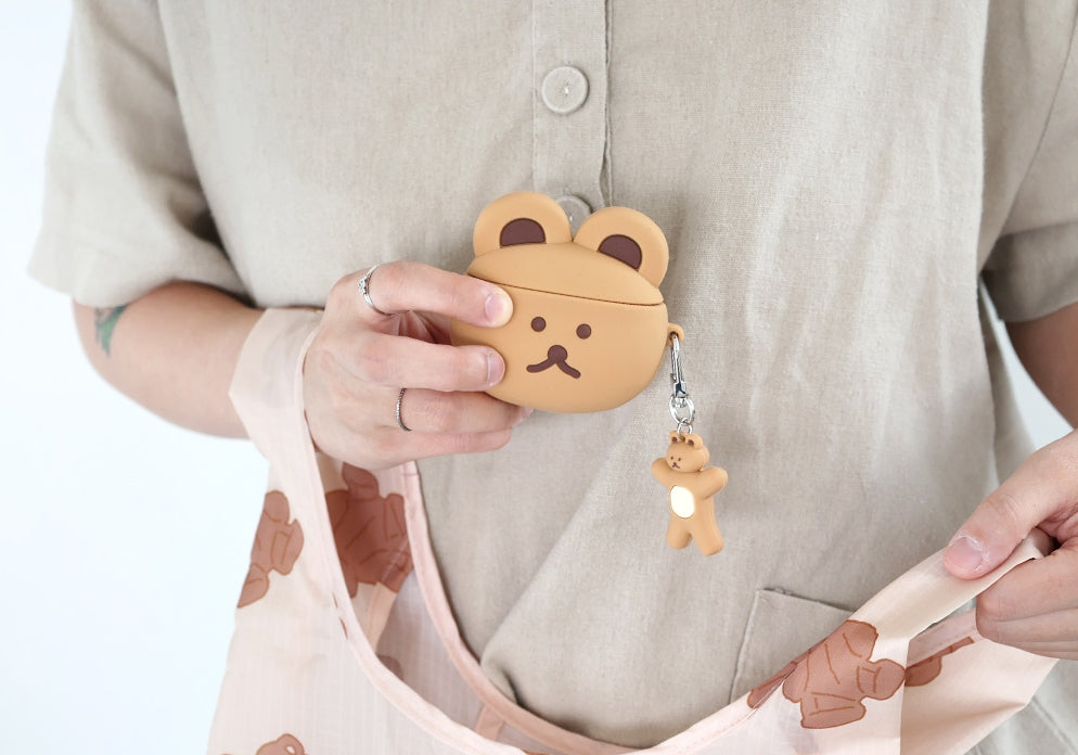 Cute Bear Characters Airpods Cases Accessory Silicone Keyring Protect Apple Charger Accessories