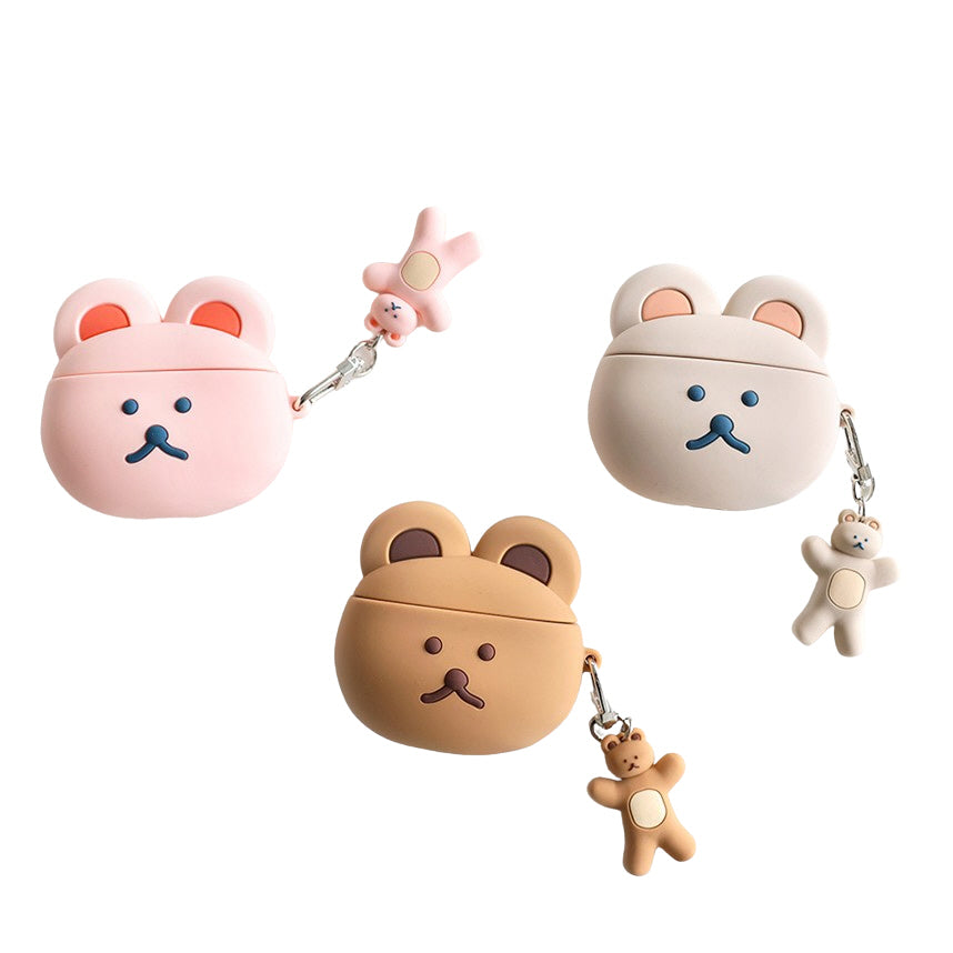 Cute Bear Characters Airpods Cases Accessory Silicone Keyring Protect Apple Charger Accessories