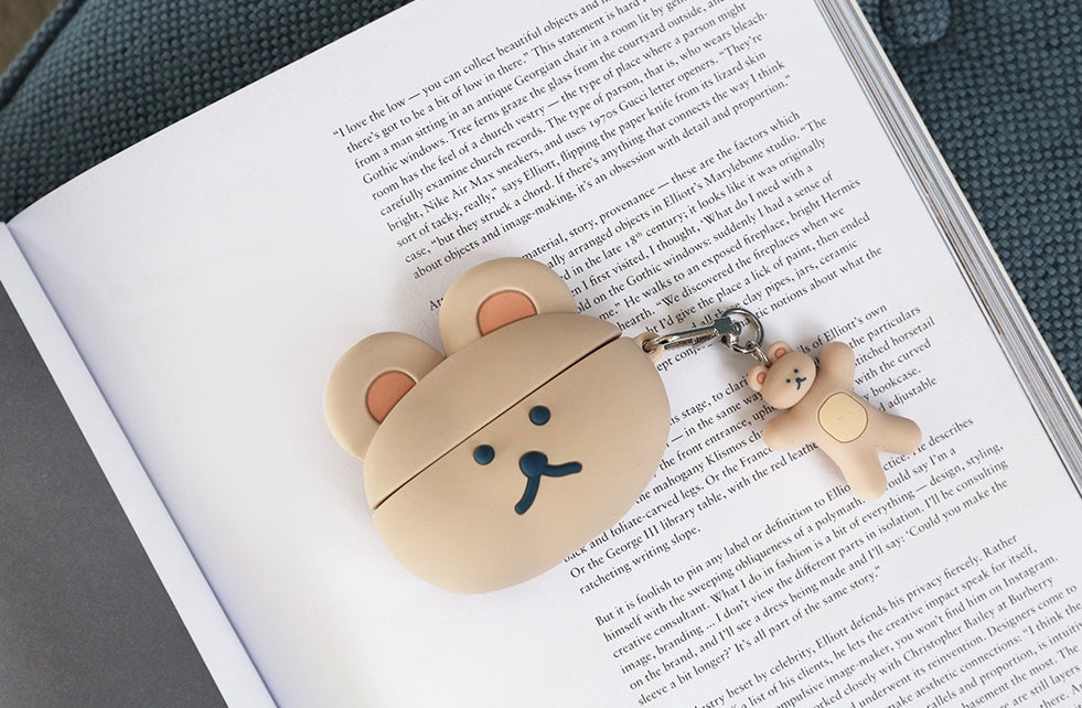 Cute Bear Airpods Pro Cases Accessory Cute Characters Silicone Keyring