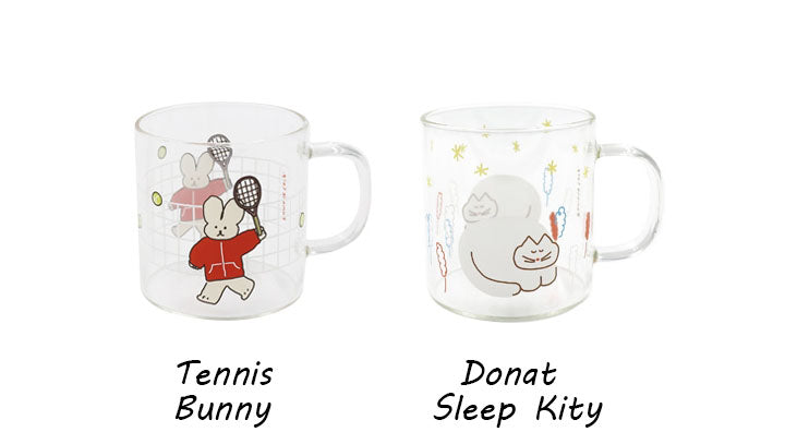 Rabbit Cats Clear Graphic Mugs Glasses Printed Vintage Retro Style Cups Gifts Kitchen Dinnerware Cold Hot Milk Coffee