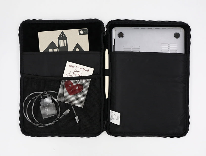Black Square Laptop Sleeves Briefcases Cute Character 13" Sleeve Handbags Purses Covers Cases Skins