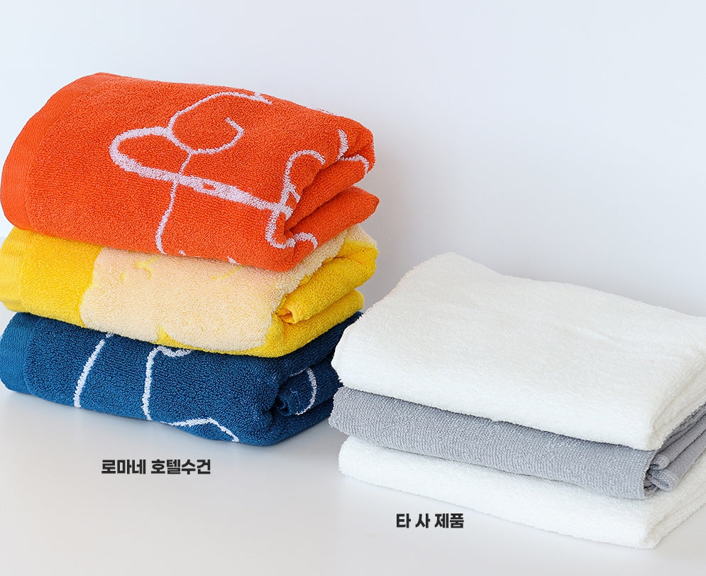 Premium Bath Korean Hotel Towels Bathrooms Home Decor Soft Cozy Gifts 145g 100% Cotton Lightweight Reversible Combed Yarn Accent