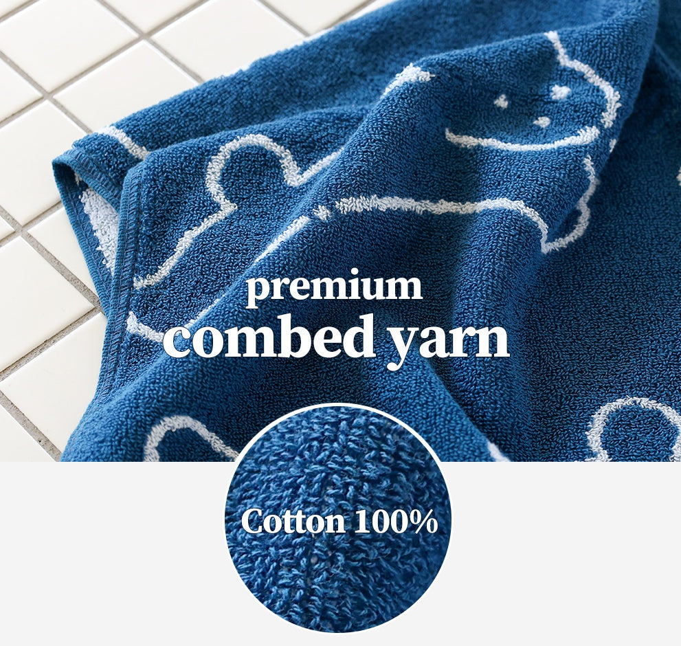 Premium Bath Korean Hotel Towels Bathrooms Home Decor Soft Cozy Gifts 145g 100% Cotton Lightweight Reversible Combed Yarn Accent
