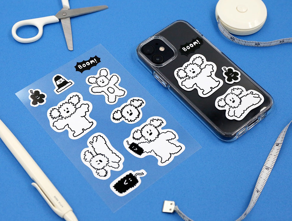 DIY Clear Cellphone Cases Cartoon 2 Remover Sticker 2 Film SET for iPhone12 Series