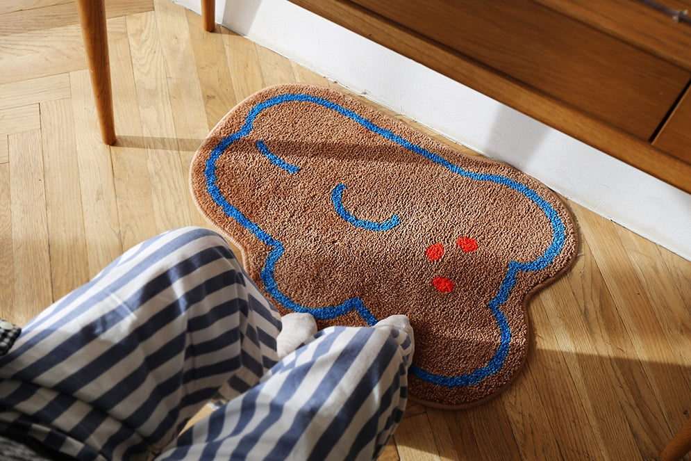 Brown Cute Bear Bathroom Floor Foot Rugs Mats Home Bed Door Feet Pads