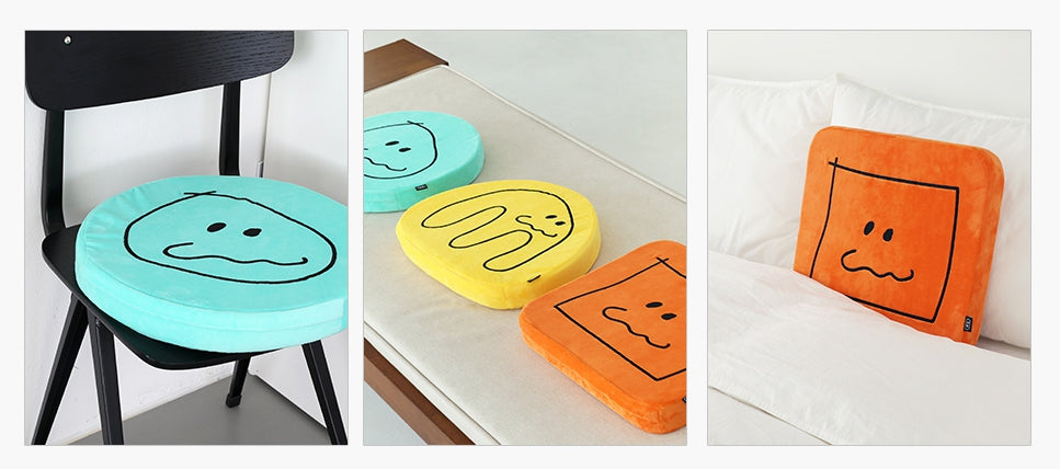 Cute Characters Shaped Sofa Cushions Pillow Soft Back Chair Foams Floor Sofa Yellow Orange Mint Gifts Home Decor Reading Support Sponge Zipper Seating Office Round Square