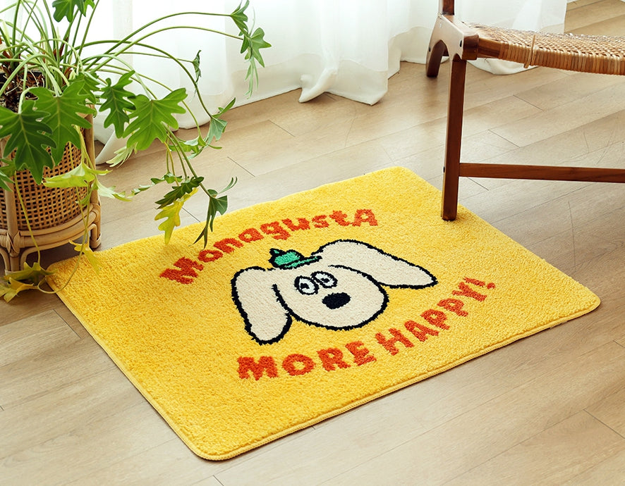 Large Big Yellow Square Cute Animal Dogs Charlie Characters Floor Mats Rugs Bathroom Home Decor Bedroom Door Foot Pads Soft Anti-slip Gifts