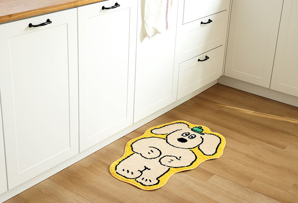 Yellow Cute Animal Dogs Charlie Characters Floor Mats Rugs Bathroom Home Decor Bedroom Door Foot Pads Soft Anti-slip Gifts