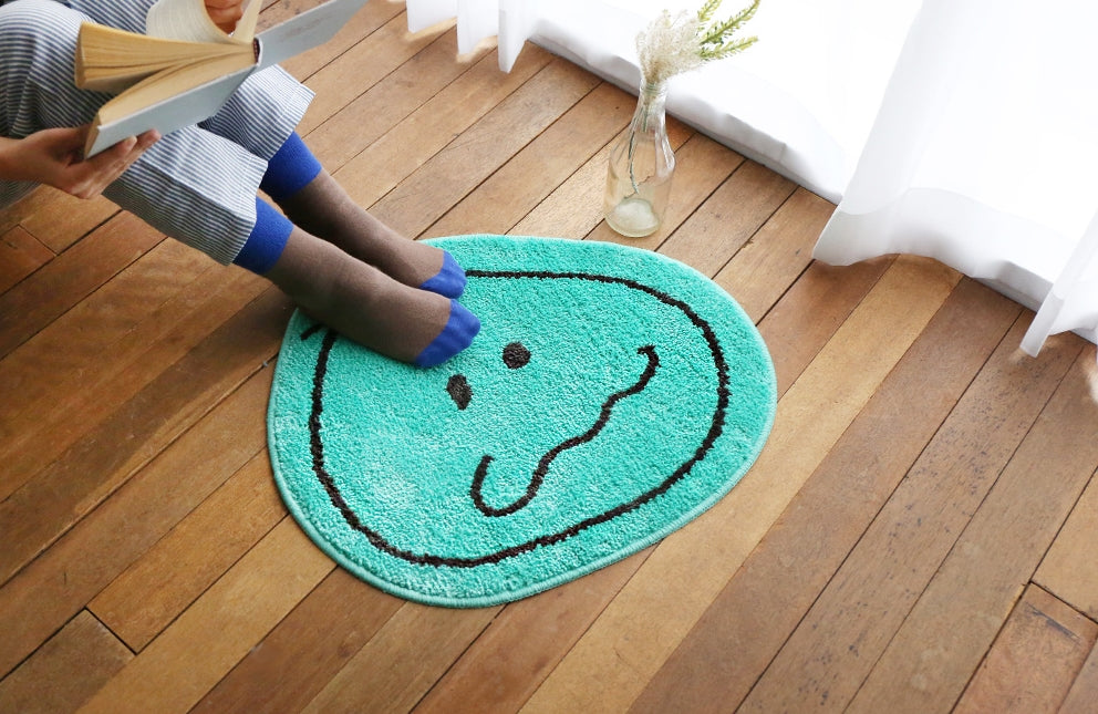 Green Cute Characters Bathroom Floor Foot Rugs Mats Home Bed Door Pads