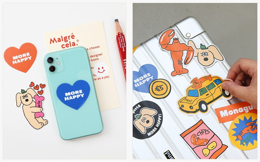 DIY Cartoon Remover Stickers 22 Sheets SET for Cellphone Cases iPhone12 Series Diary Calendar Suitcases