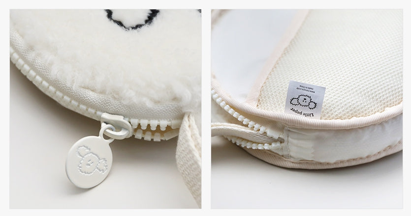 Little Peper Boucle Rounded Circle Pouches Cute Characters Purses Handbags Soft Shearling Card Cosmetics Wrist strap Wallets