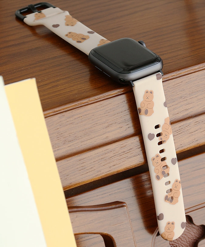 Watches Straps Bands for Apple 38-41mm Galaxy 20mm Cute Characters Prints Soft Silicone Graphic Waterproof Adjustable
