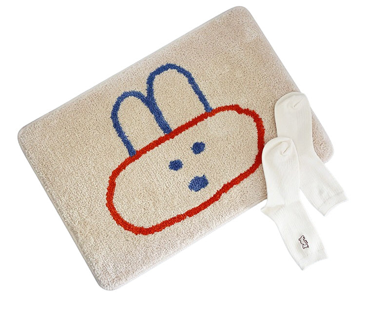 Bunny Rabbit Bathroom Floor Foot Rugs Mats Non Slip Indoor Home Pads