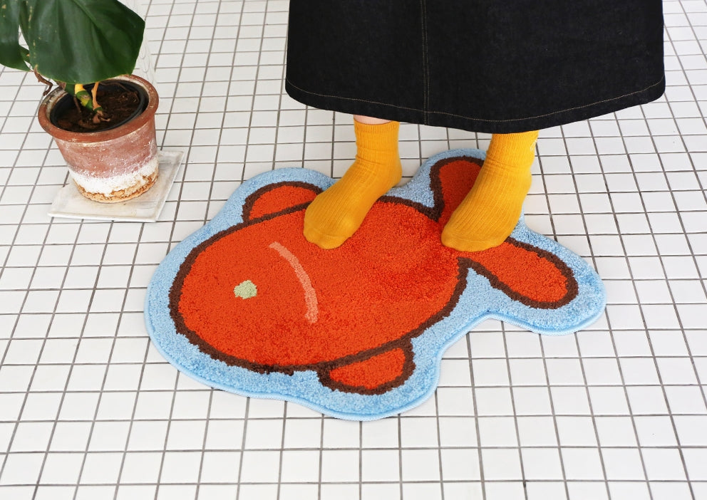 Fish Cute Bathroom Floor Foot Rugs Mats Non Slip Indoor Home Pads Soft
