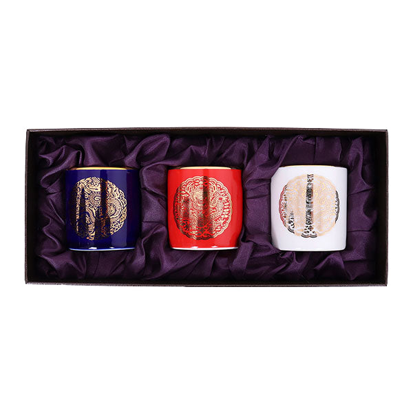 Korean traditional Royal robe Pattern Glass Cups Gifts Sets Party Mugs