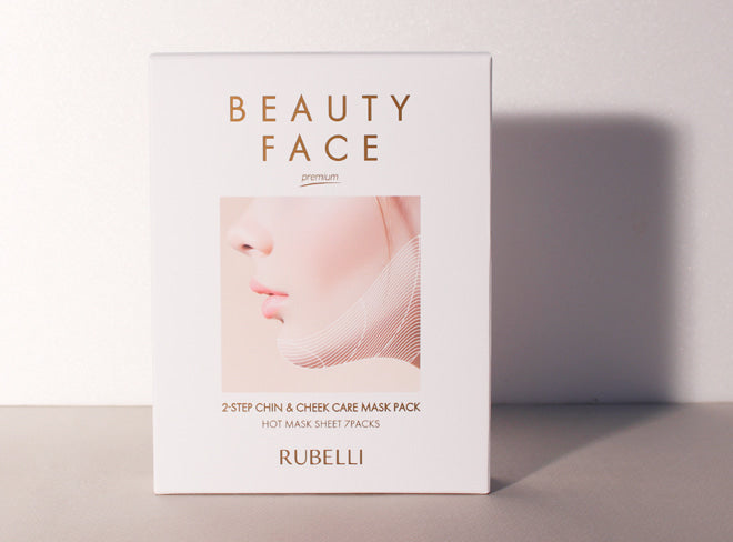 RUBELLI Beauty Face Premium 2-Step ChinCheek Care Pink Band Hot Mask