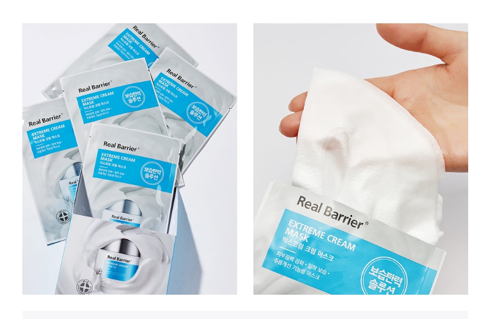 Real Barrier Extreme Cream Face Masks 10 Sheets Moisturizing for Dry Skin