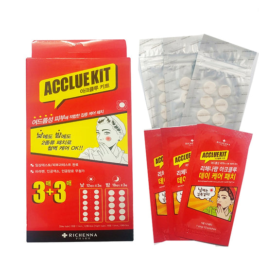 Richenna AC Clue Kit 3+3 (Acne Spot Patch) For trouble skin Korean Cosmetics