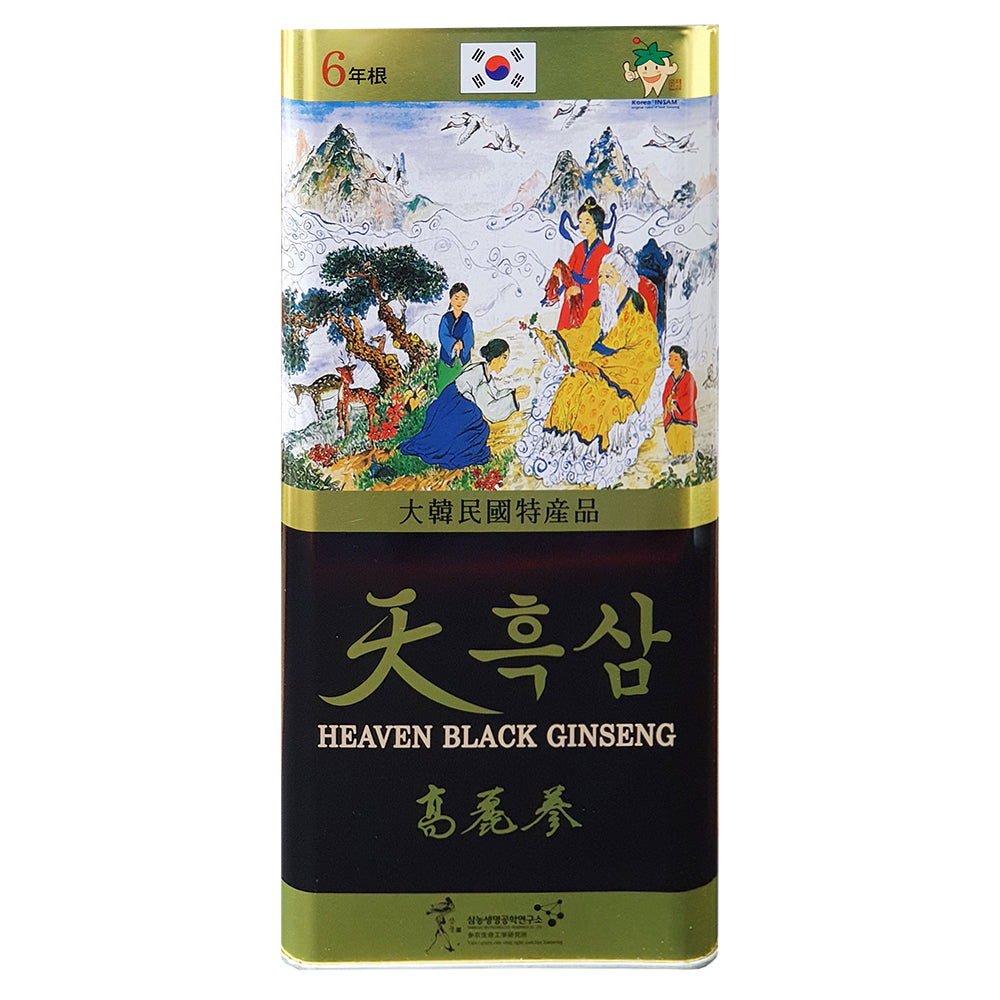 Korean Black Ginseng 15 Roots 6 Years Health Supplements Foods 300g