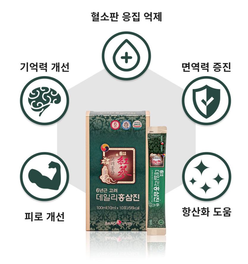 SangA Pharmaceutical 6 Years Goryeo Daily Red Ginseng Jin Fatigue Health Supplements