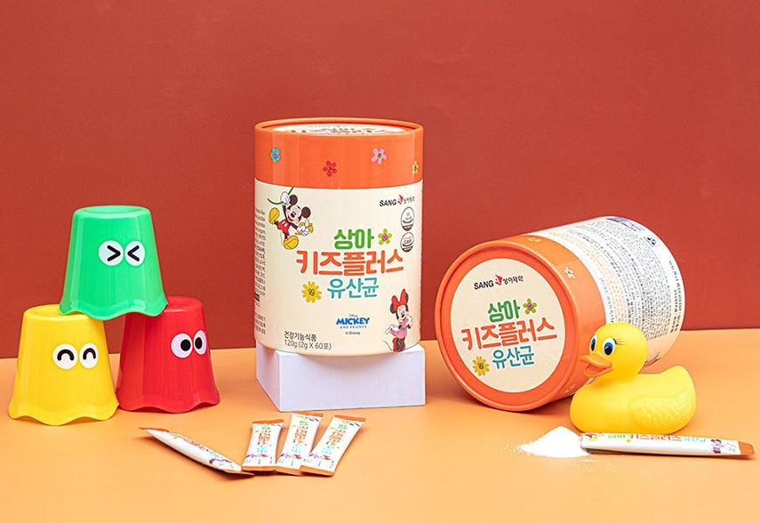 SangA Kids Plus Lactobacillus Children Probiotics VitaminD Zinc Yogurt Taste Health Foods Prebiotics 2g x 60 pouches
