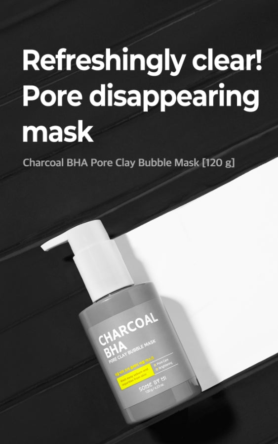 SOME BY MI Charcoal BHA Pore Clay Bubble Mask Skincare Brightening Facial Cleansing