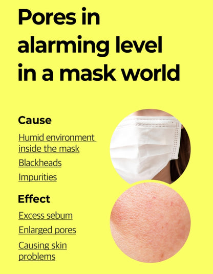 SOME BY MI Charcoal BHA Pore Clay Bubble Mask Skincare Brightening Facial Cleansing