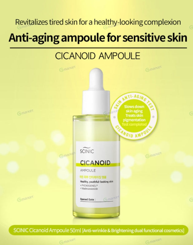 SCINIC Cicanoid Ampoule 50ml Womens Cosmetics Skin care Madecassoside