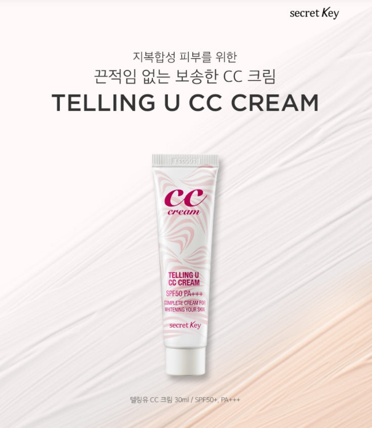 Secret Key Telling U CC Cream 30ml Makeups Base Beauty Skin Foundation