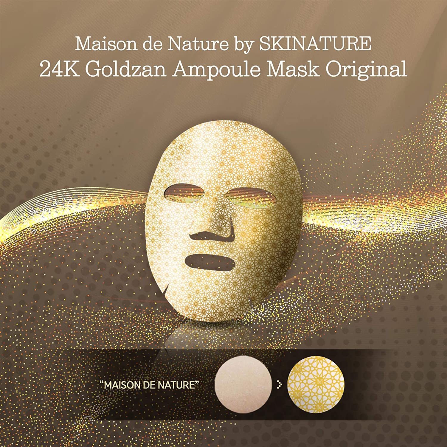 SKINATURE 24K Goldzan Ampoule Masks Original 27ml 5 Sheets Hyaluronic