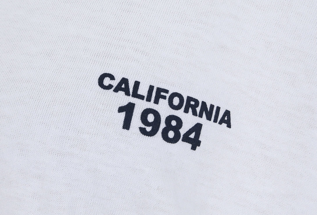 White California1984 Graphic Crewneck Tshirts Womens Short Sleeved